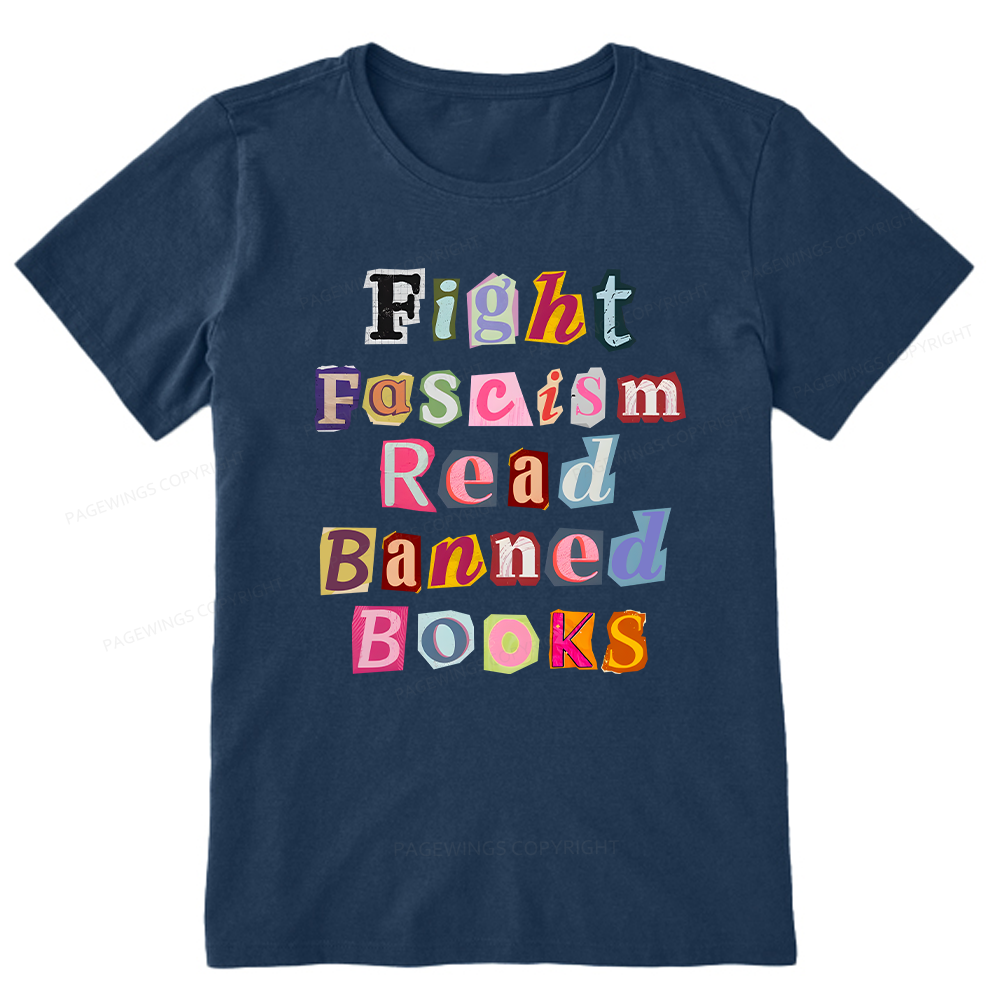 Pagewings Fight Fascism Read Books Unisex Classic T-shirt