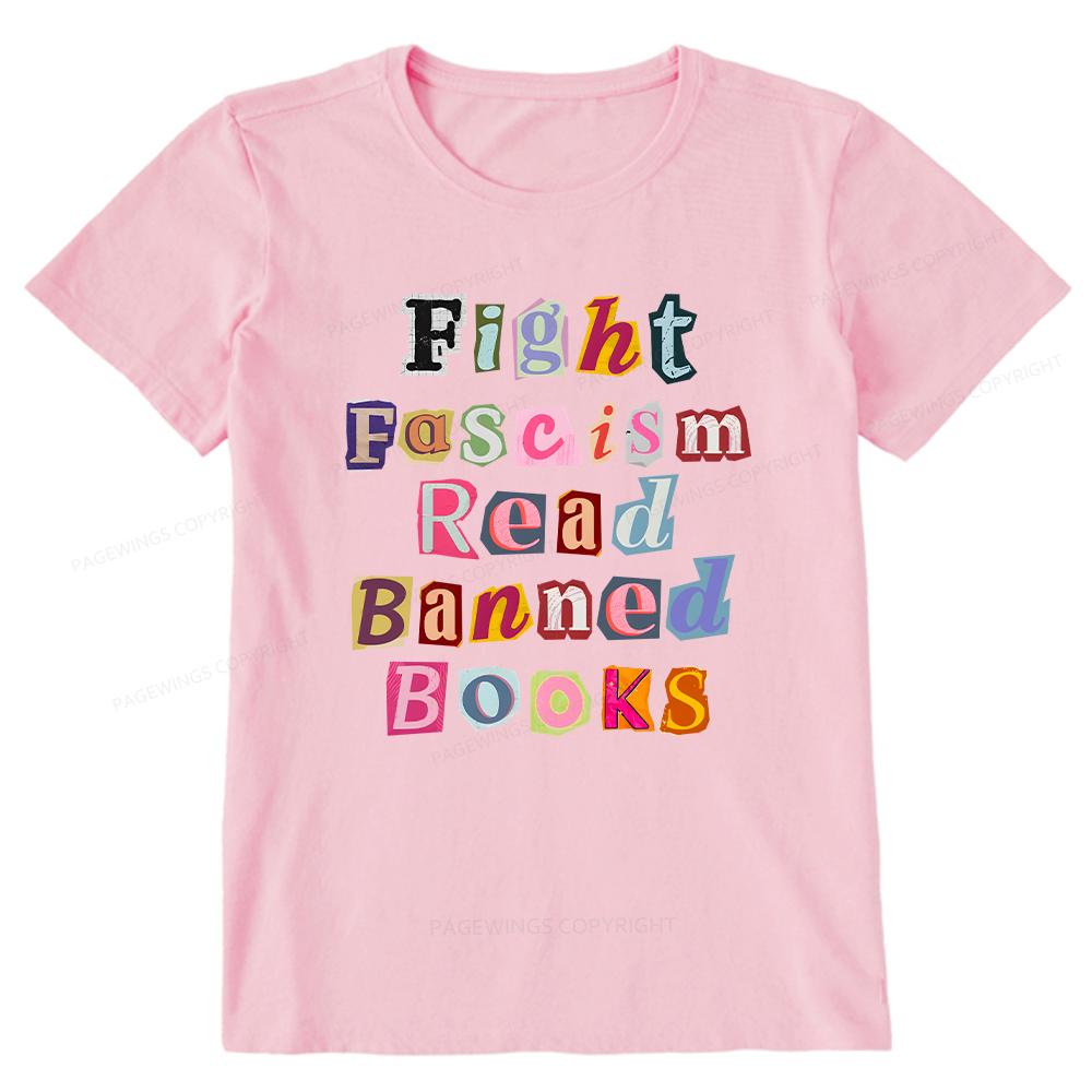 Pagewings Fight Fascism Read Books Unisex Classic T-shirt