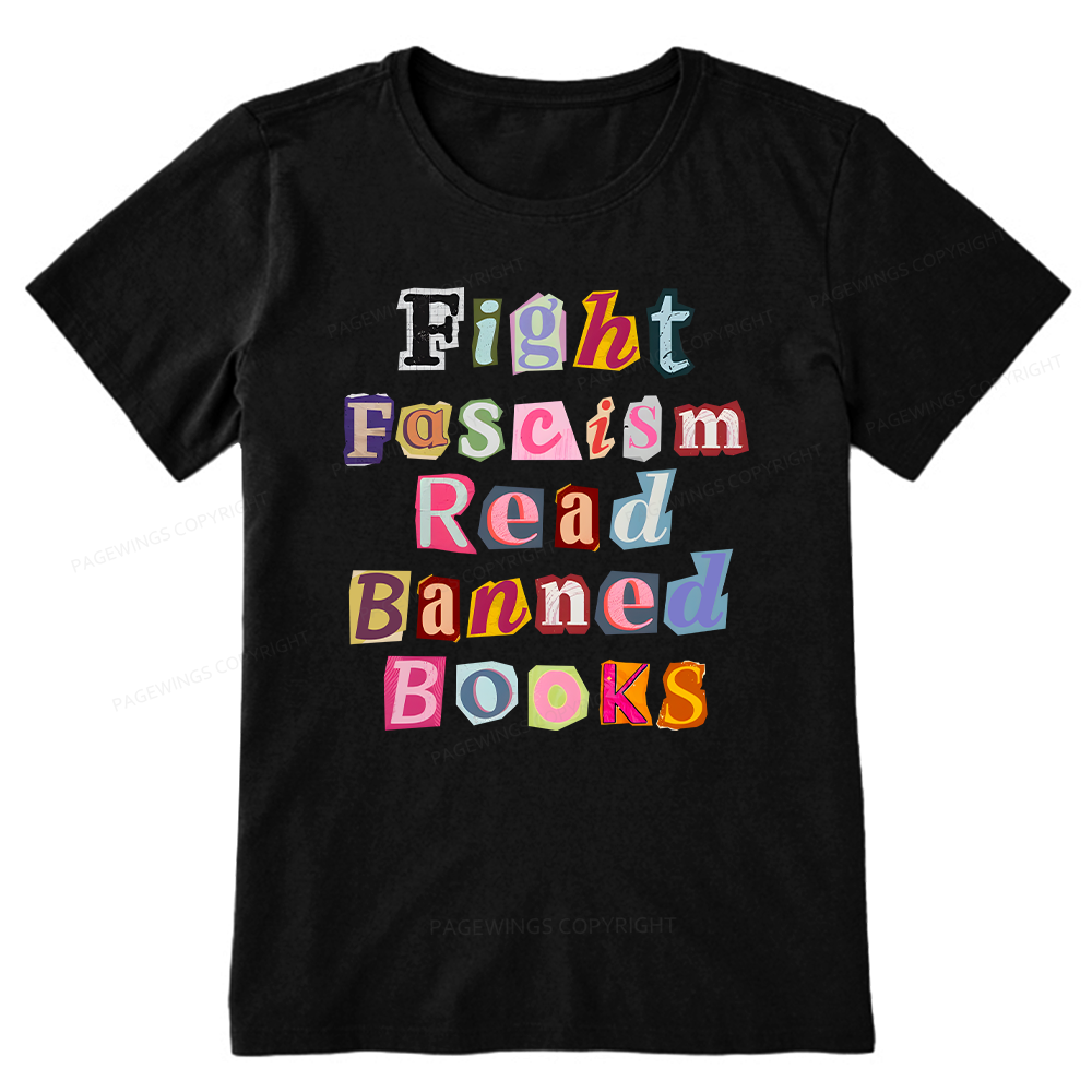 Pagewings Fight Fascism Read Books Unisex Classic T-shirt