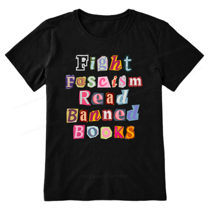 Pagewings Fight Fascism Read Books Unisex Classic T-shirt