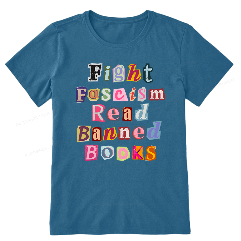 Pagewings Fight Fascism Read Books Unisex Classic T-shirt
