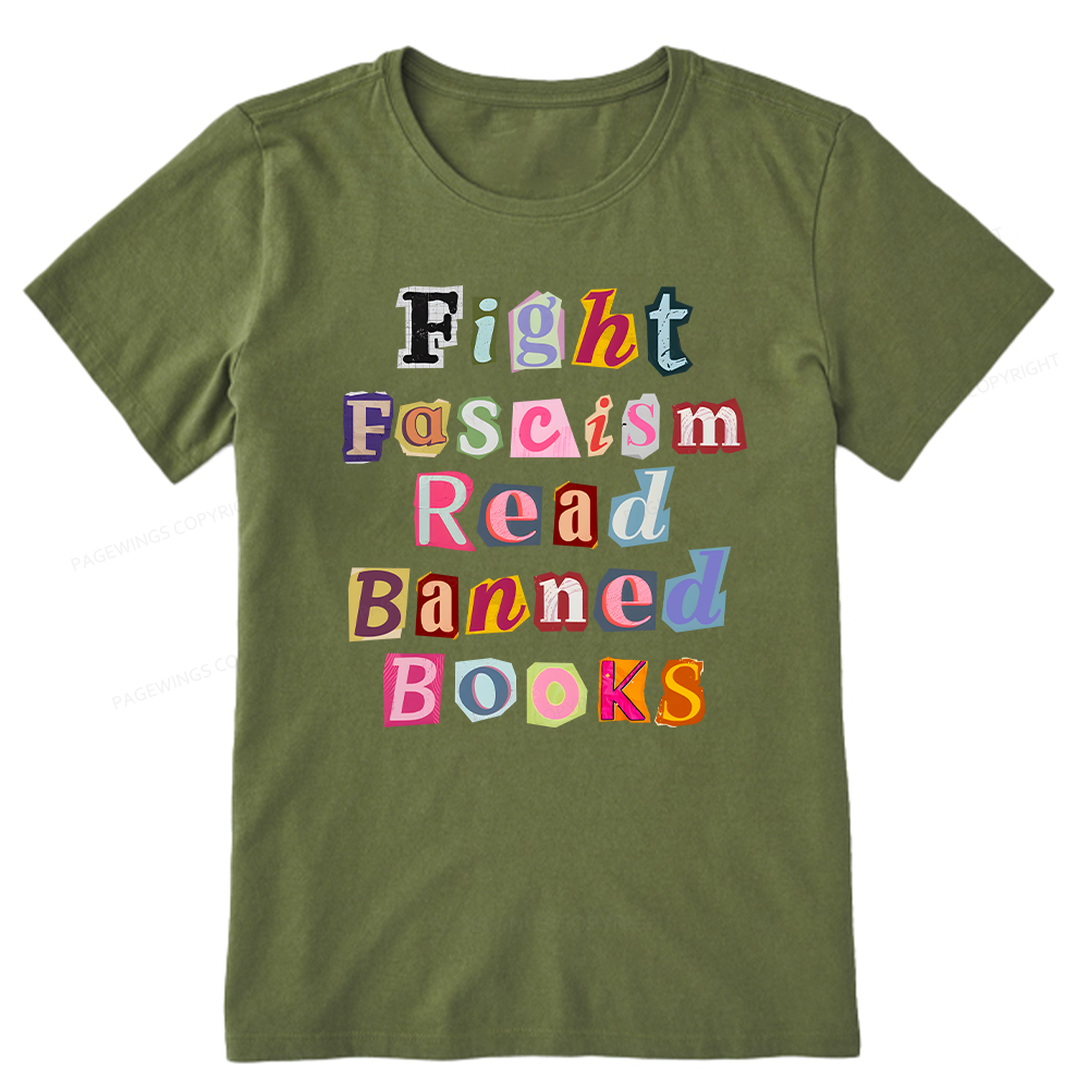 Pagewings Fight Fascism Read Books Unisex Classic T-shirt