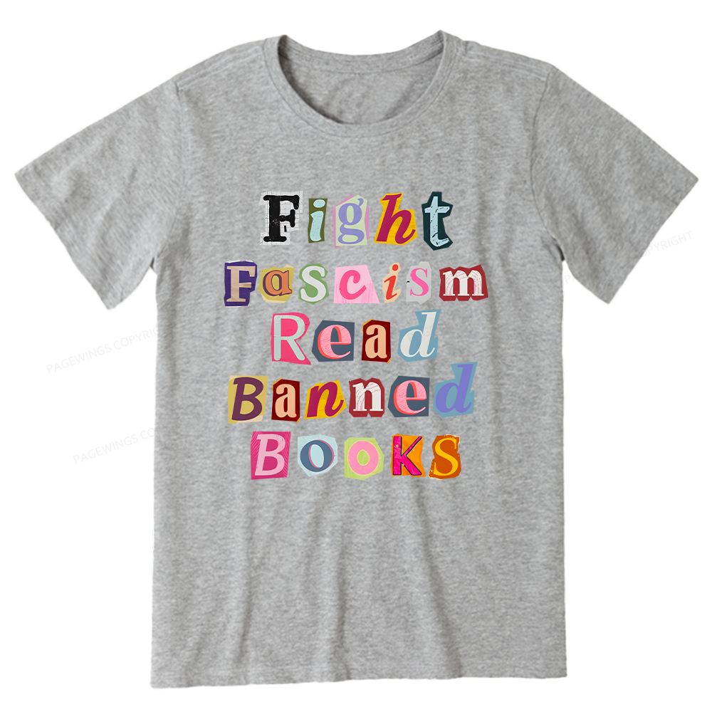 Pagewings Fight Fascism Read Books Unisex Classic T-shirt