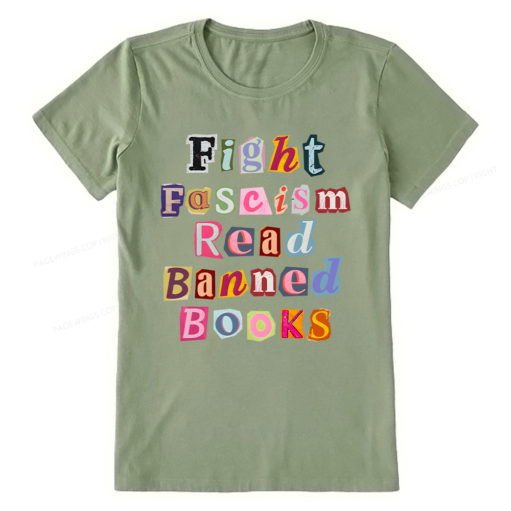 Pagewings Fight Fascism Read Books Unisex Classic T-shirt