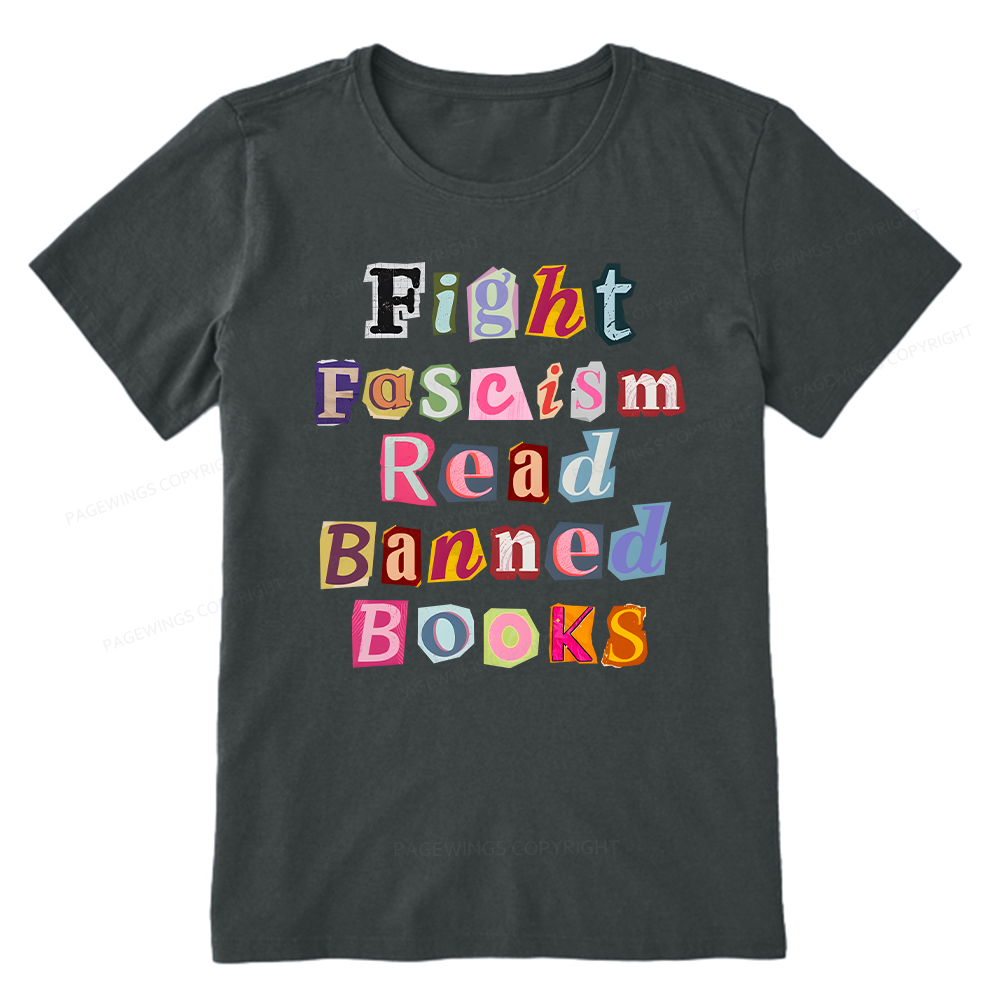 Pagewings Fight Fascism Read Books Unisex Classic T-shirt