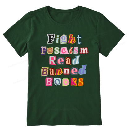 Pagewings Fight Fascism Read Books Unisex Classic T-shirt