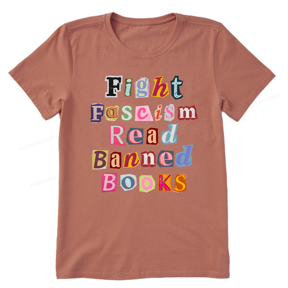 Pagewings Fight Fascism Read Books Unisex Classic T-shirt