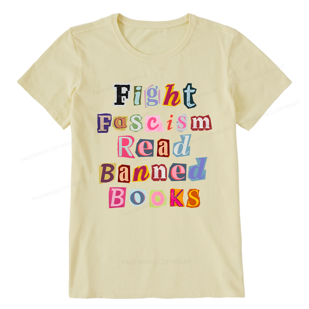 Pagewings Fight Fascism Read Books Unisex Classic T-shirt