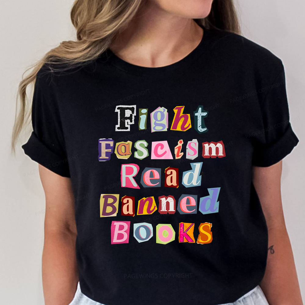 Pagewings Fight Fascism Read Books Unisex Classic T-shirt