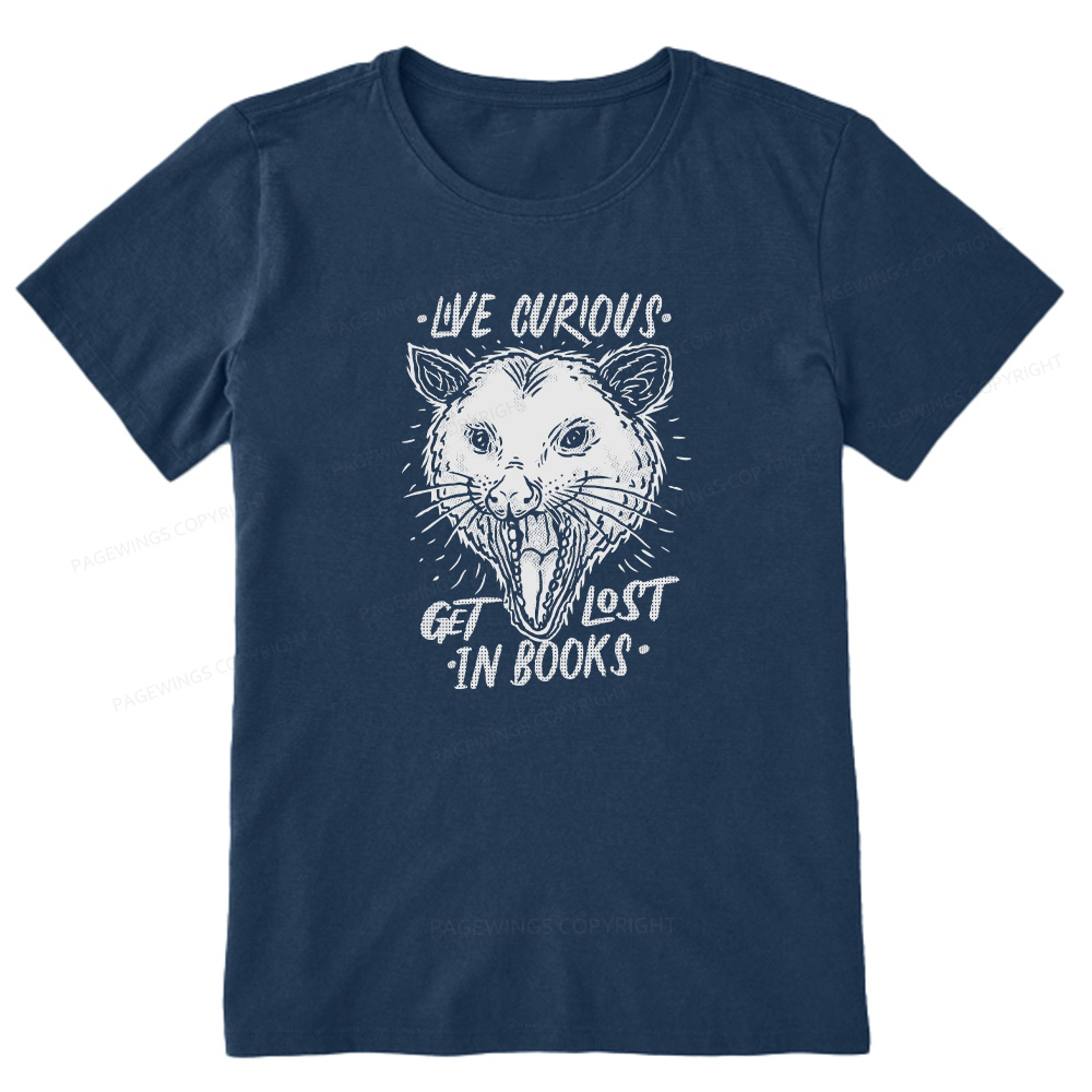 Pagewings Live Curious, Get Lost In Books Unisex Classic T-shirt