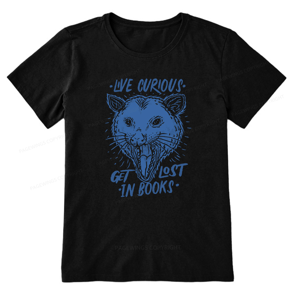 Pagewings Live Curious, Get Lost In Books Unisex Classic T-shirt