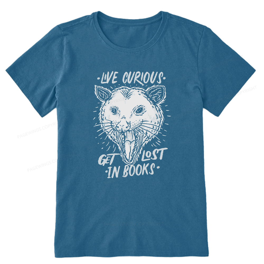 Pagewings Live Curious, Get Lost In Books Unisex Classic T-shirt