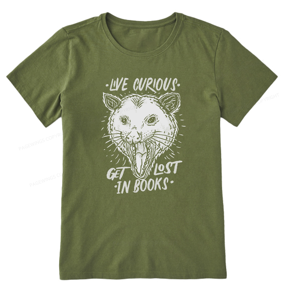 Pagewings Live Curious, Get Lost In Books Unisex Classic T-shirt