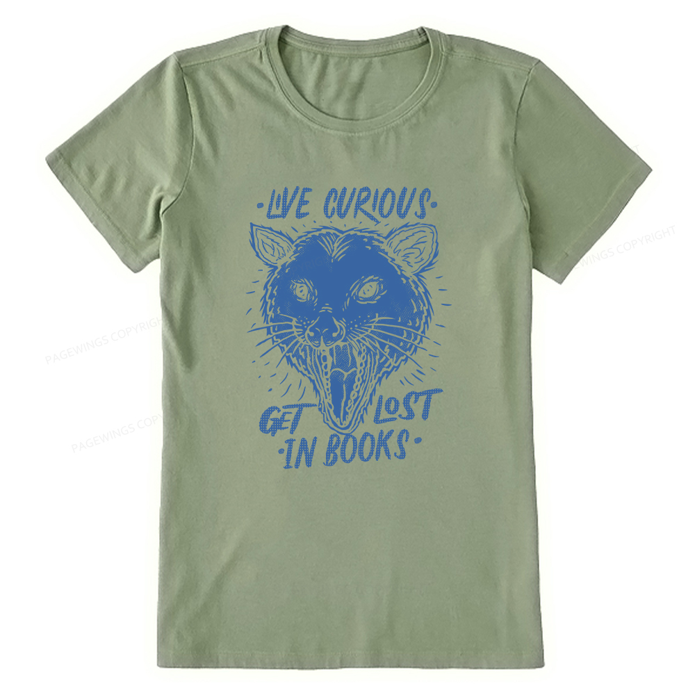 Pagewings Live Curious, Get Lost In Books Unisex Classic T-shirt