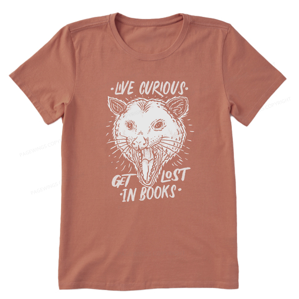 Pagewings Live Curious, Get Lost In Books Unisex Classic T-shirt