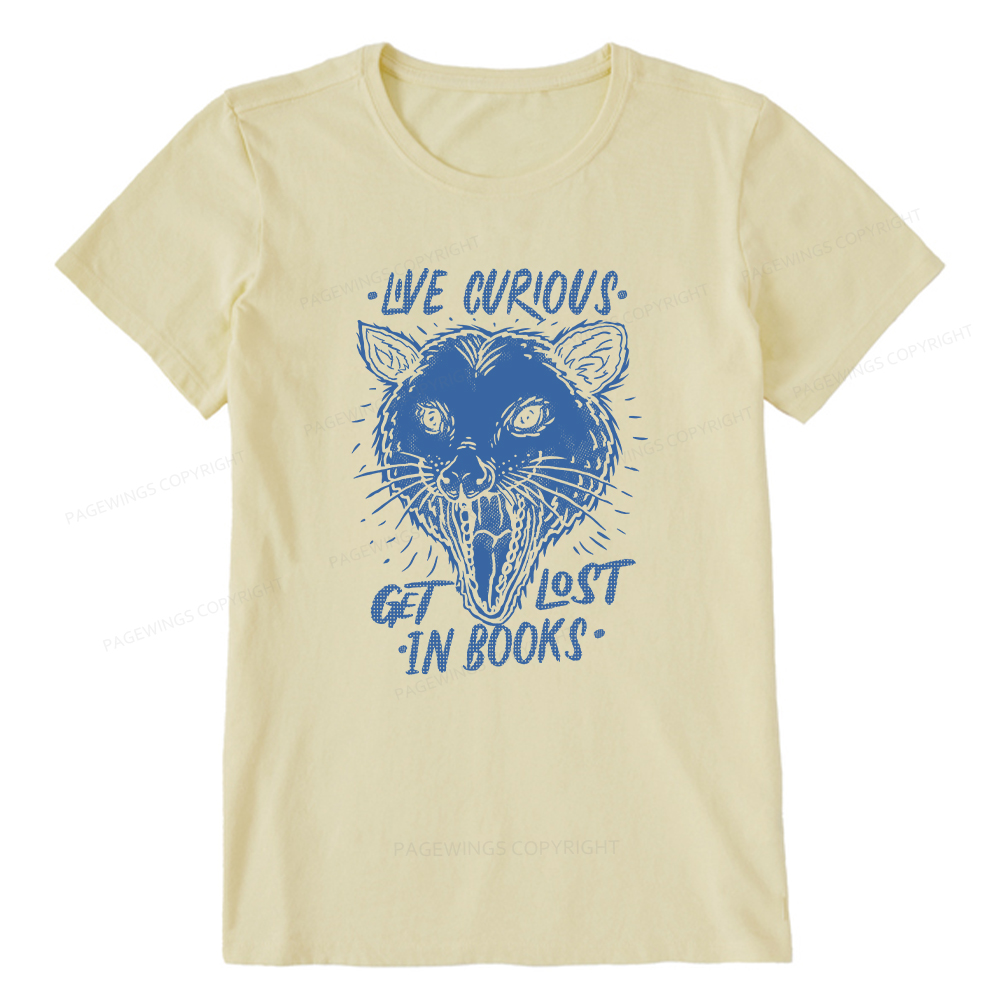 Pagewings Live Curious, Get Lost In Books Unisex Classic T-shirt