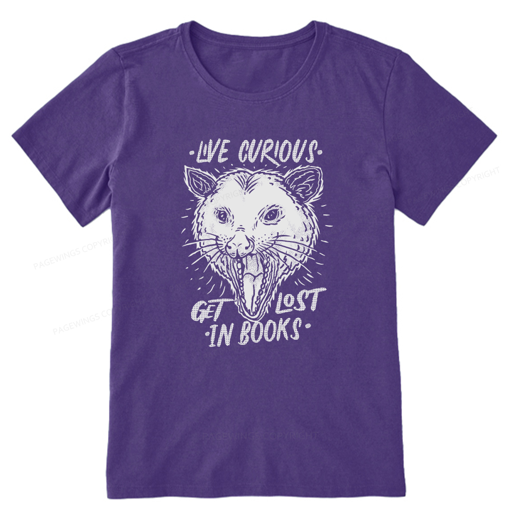 Pagewings Live Curious, Get Lost In Books Unisex Classic T-shirt