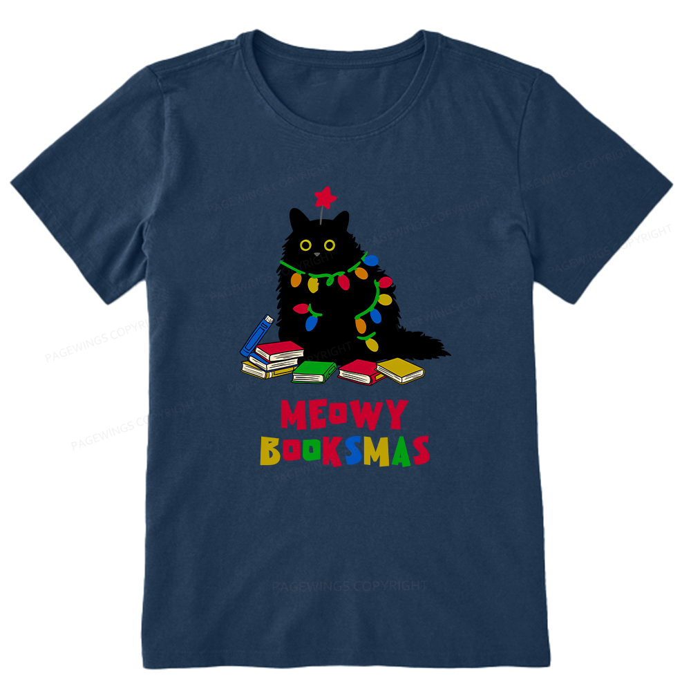 Pagewings Meowy Booksmas Unisex Classic T-shirt