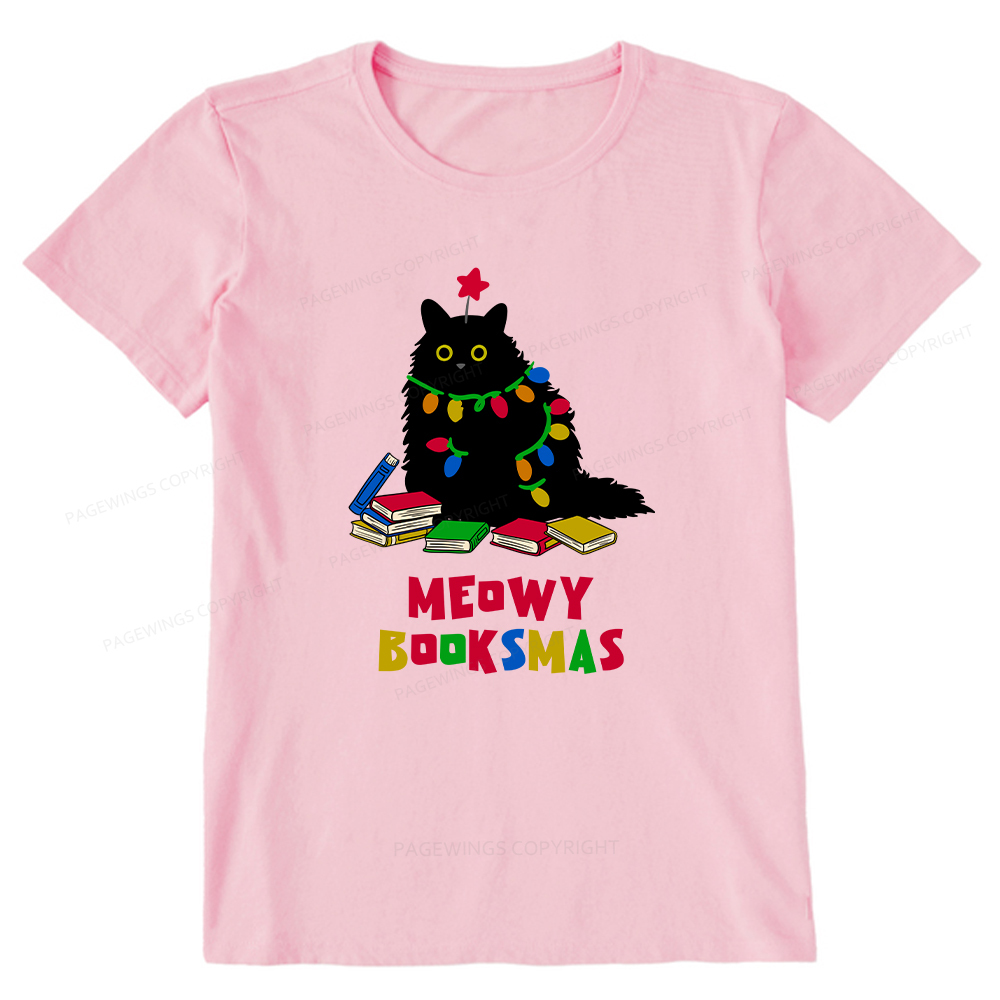 Pagewings Meowy Booksmas Unisex Classic T-shirt