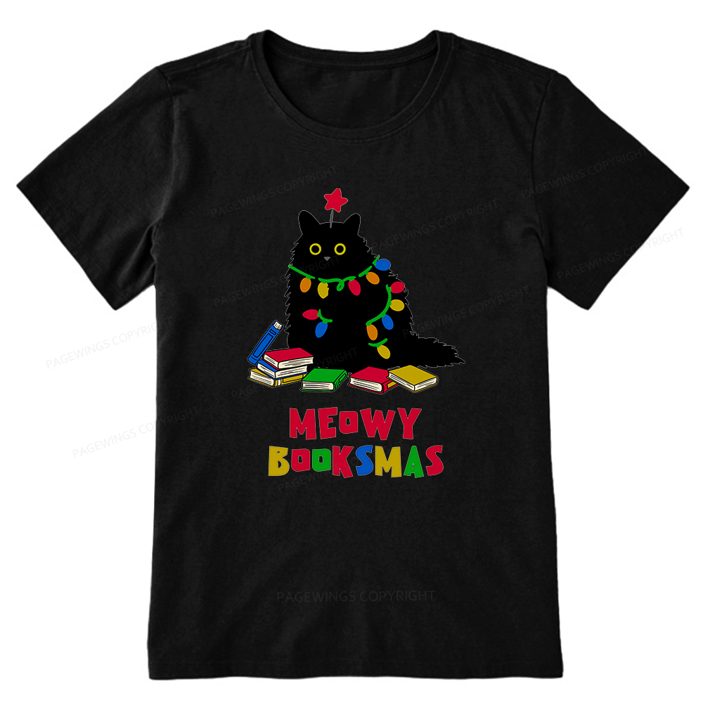 Pagewings Meowy Booksmas Unisex Classic T-shirt