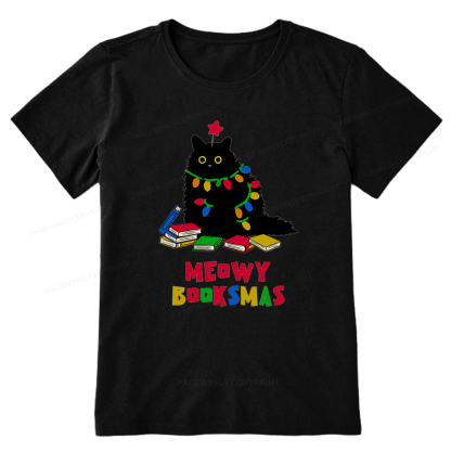 Pagewings Meowy Booksmas Unisex Classic T-shirt