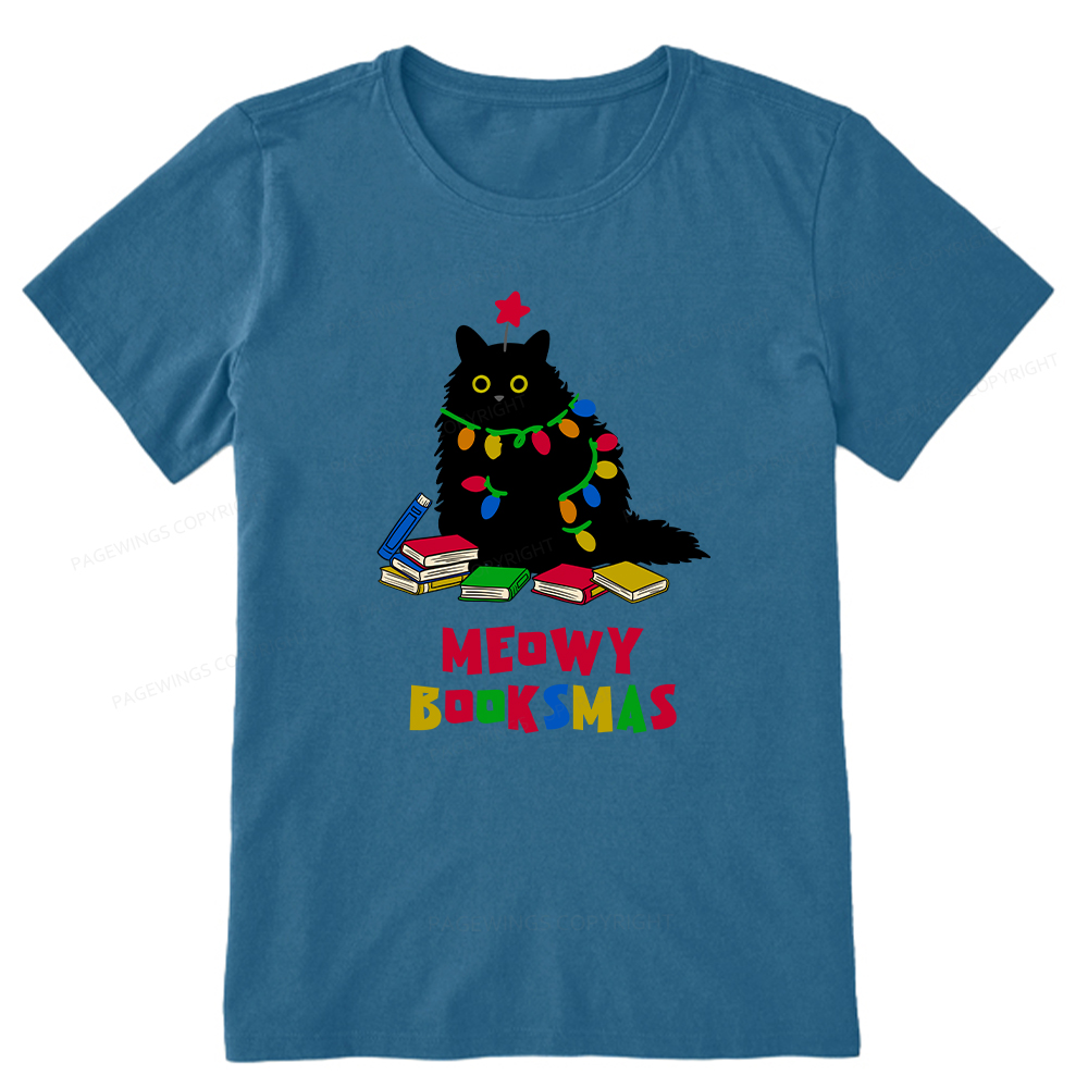 Pagewings Meowy Booksmas Unisex Classic T-shirt
