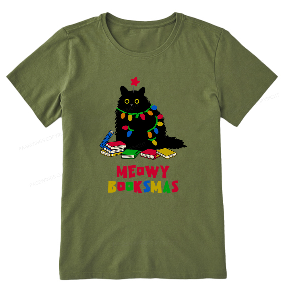 Pagewings Meowy Booksmas Unisex Classic T-shirt