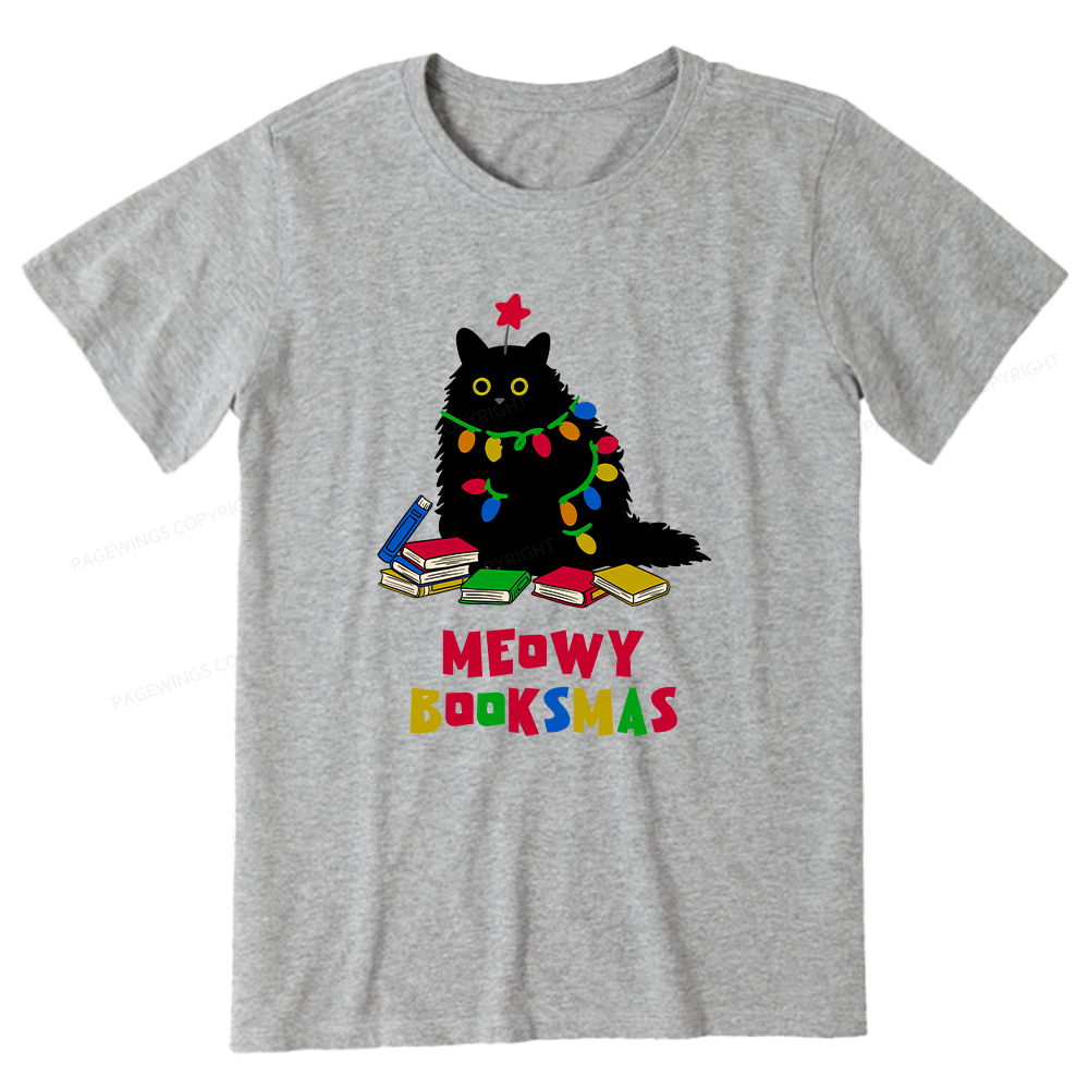 Pagewings Meowy Booksmas Unisex Classic T-shirt
