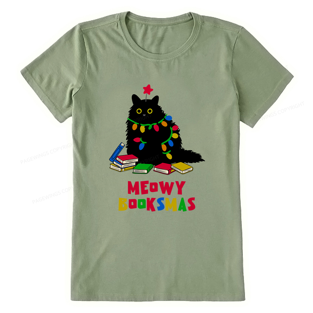 Pagewings Meowy Booksmas Unisex Classic T-shirt