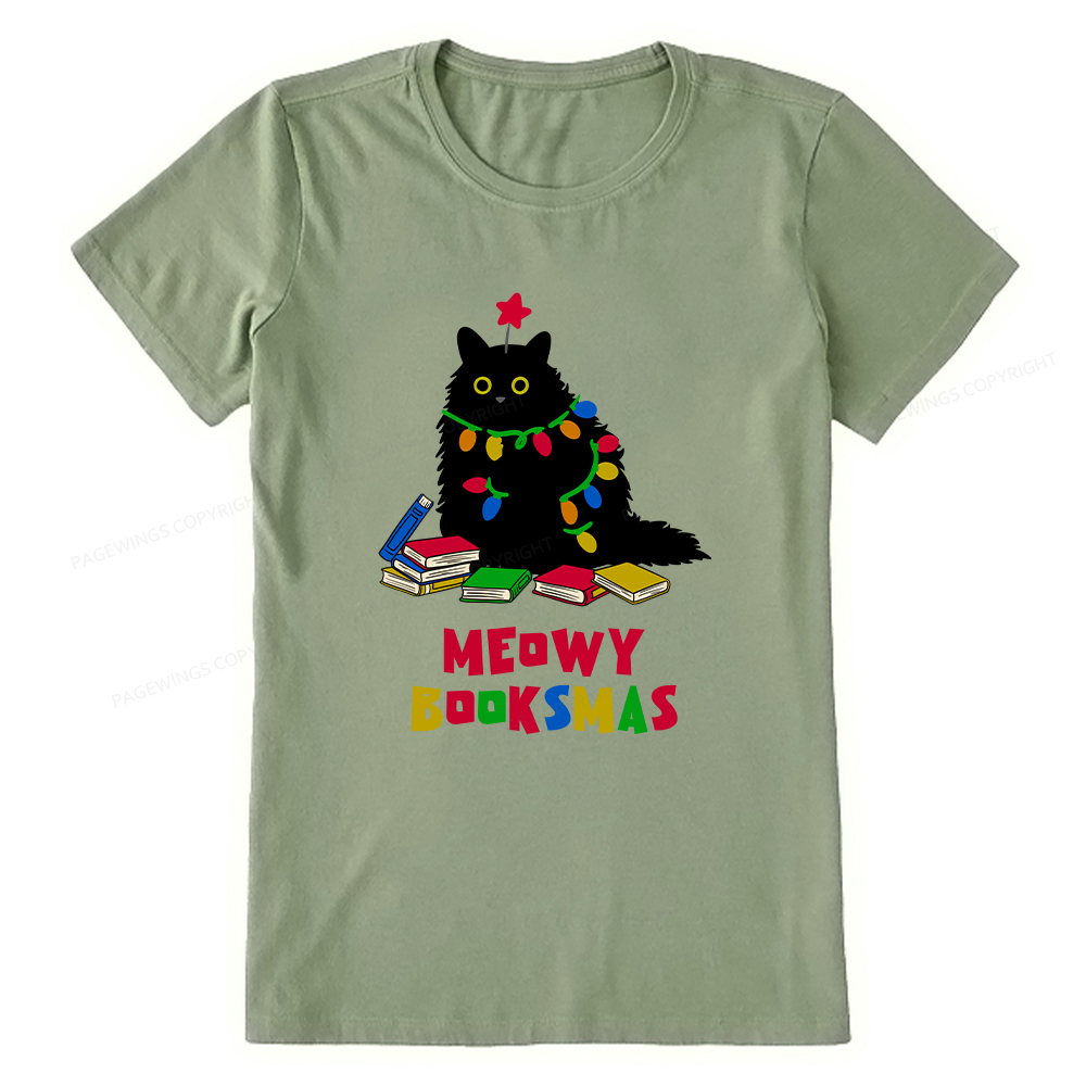 Pagewings Meowy Booksmas Unisex Classic T-shirt
