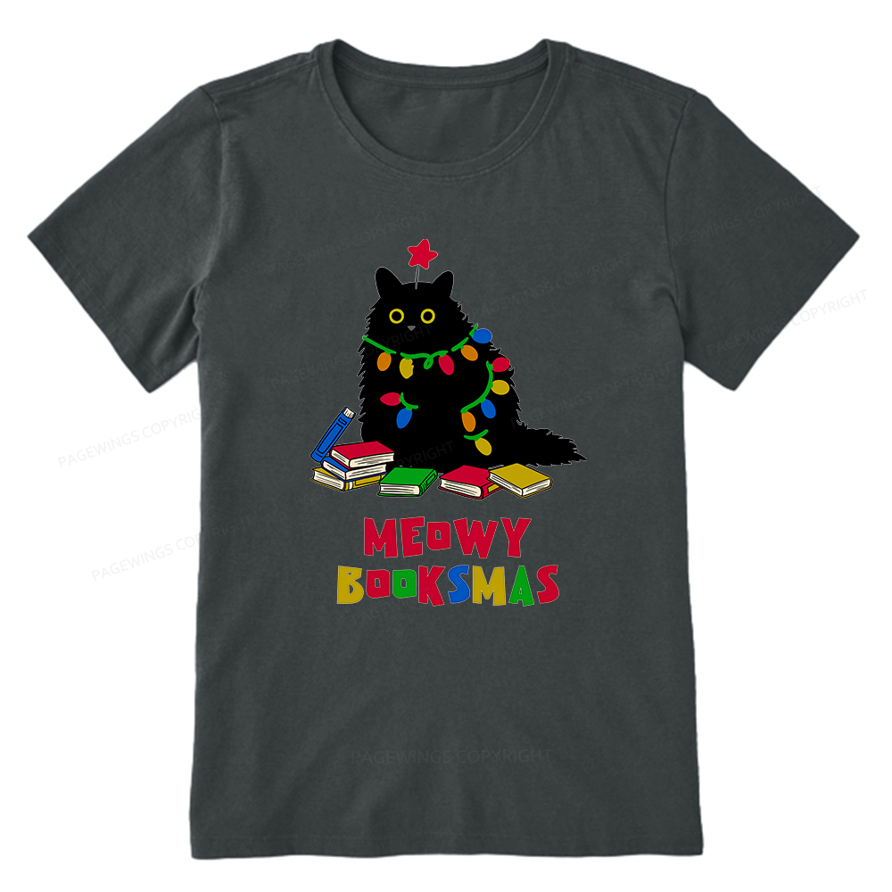 Pagewings Meowy Booksmas Unisex Classic T-shirt