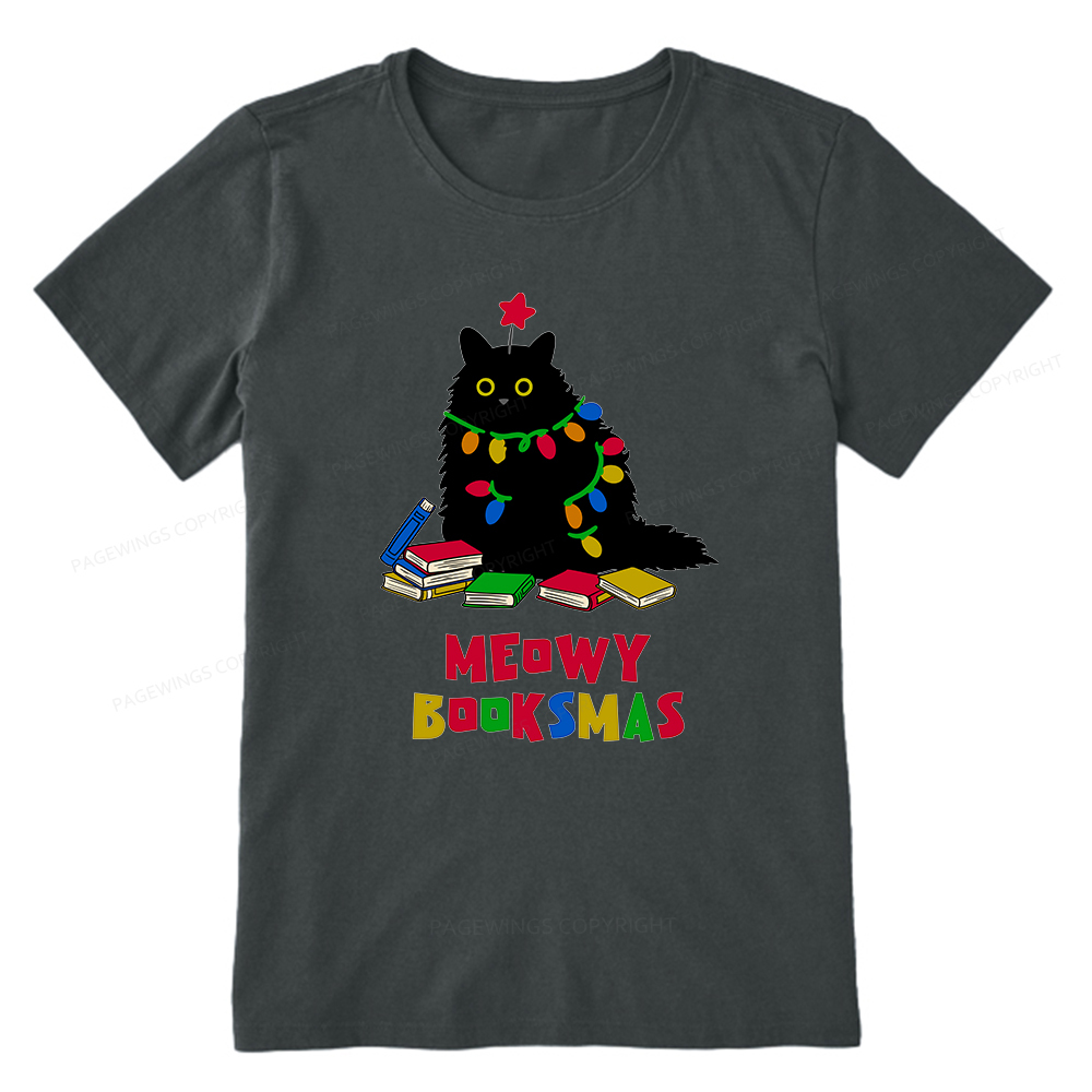 Pagewings Meowy Booksmas Unisex Classic T-shirt