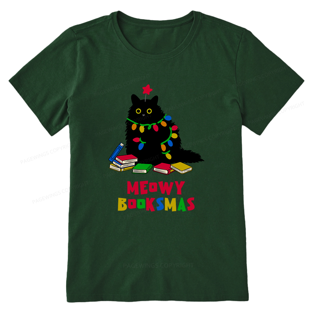 Pagewings Meowy Booksmas Unisex Classic T-shirt