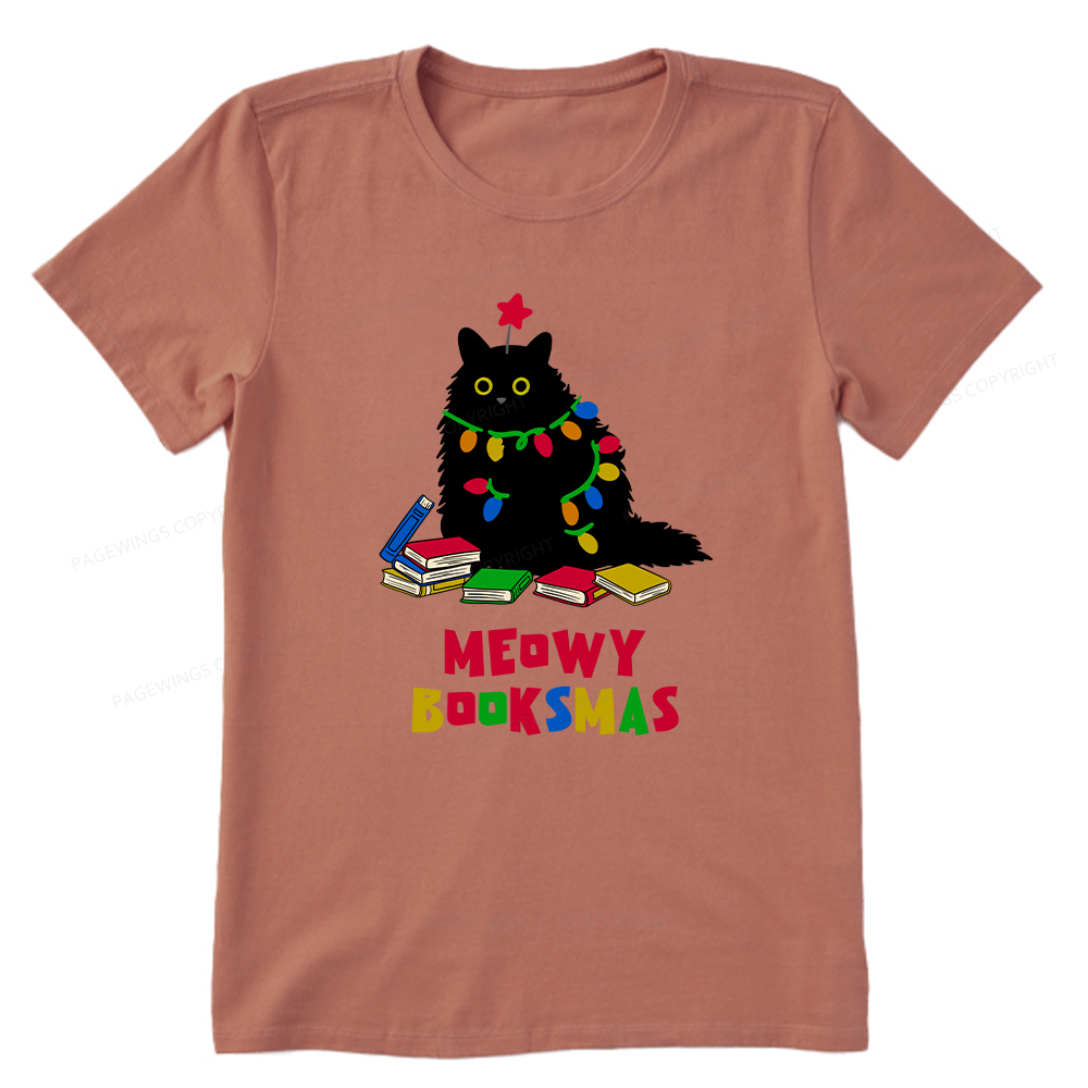 Pagewings Meowy Booksmas Unisex Classic T-shirt