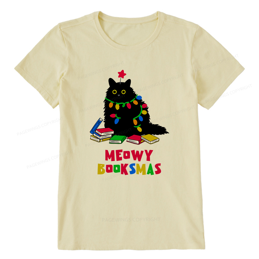 Pagewings Meowy Booksmas Unisex Classic T-shirt