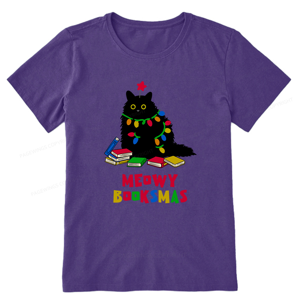Pagewings Meowy Booksmas Unisex Classic T-shirt
