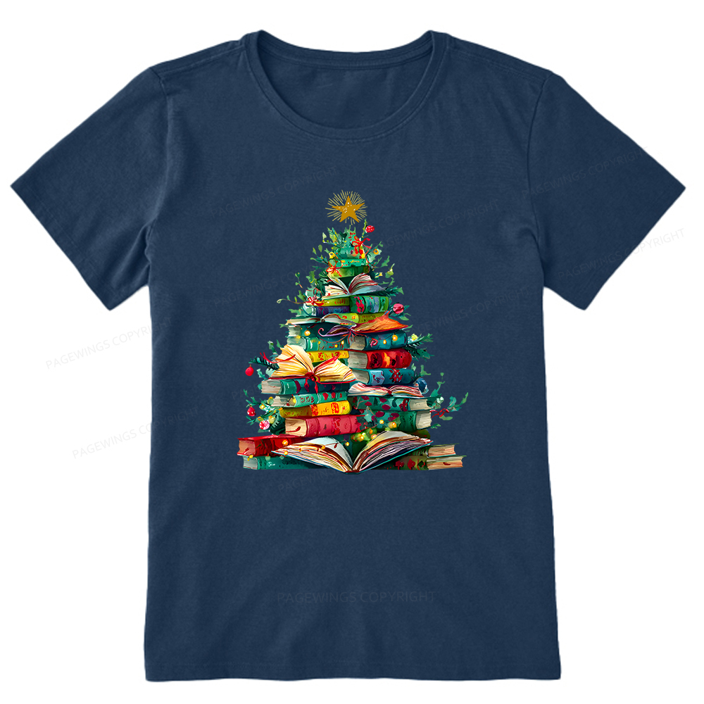 Pagewings Christmas Book Tree Unisex Classic T-shirt