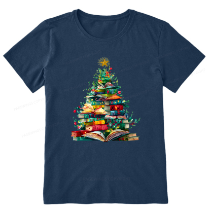 Pagewings Christmas Book Tree Unisex Classic T-shirt
