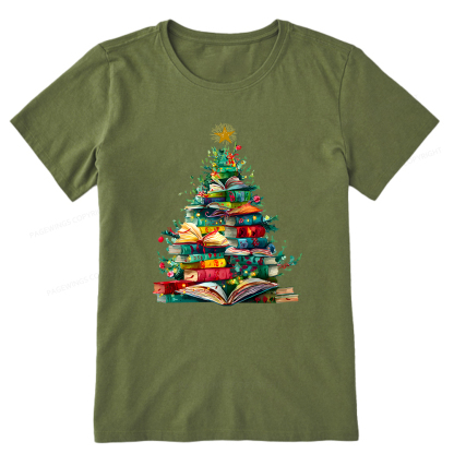 Pagewings Christmas Book Tree Unisex Classic T-shirt