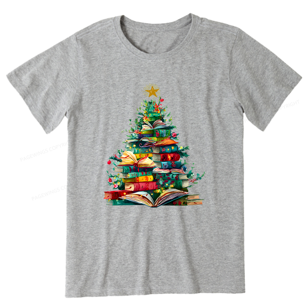 Pagewings Christmas Book Tree Unisex Classic T-shirt