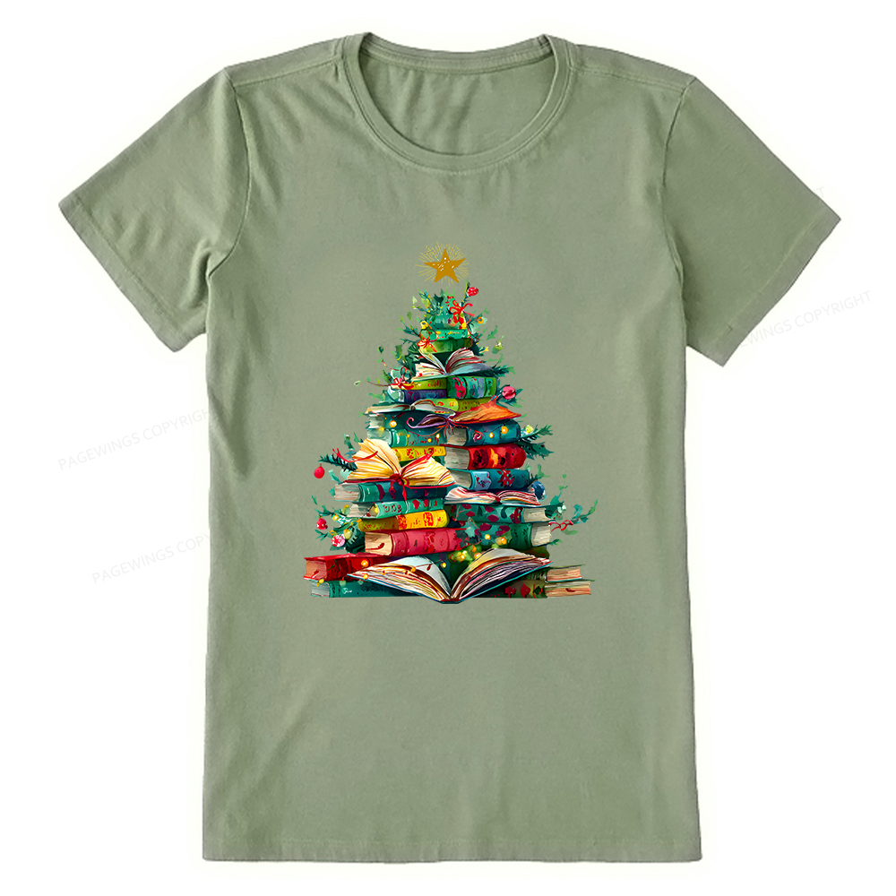 Pagewings Christmas Book Tree Unisex Classic T-shirt