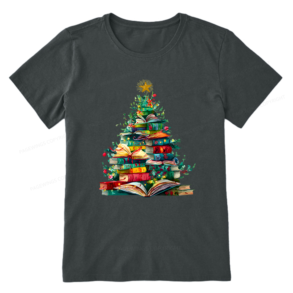 Pagewings Christmas Book Tree Unisex Classic T-shirt
