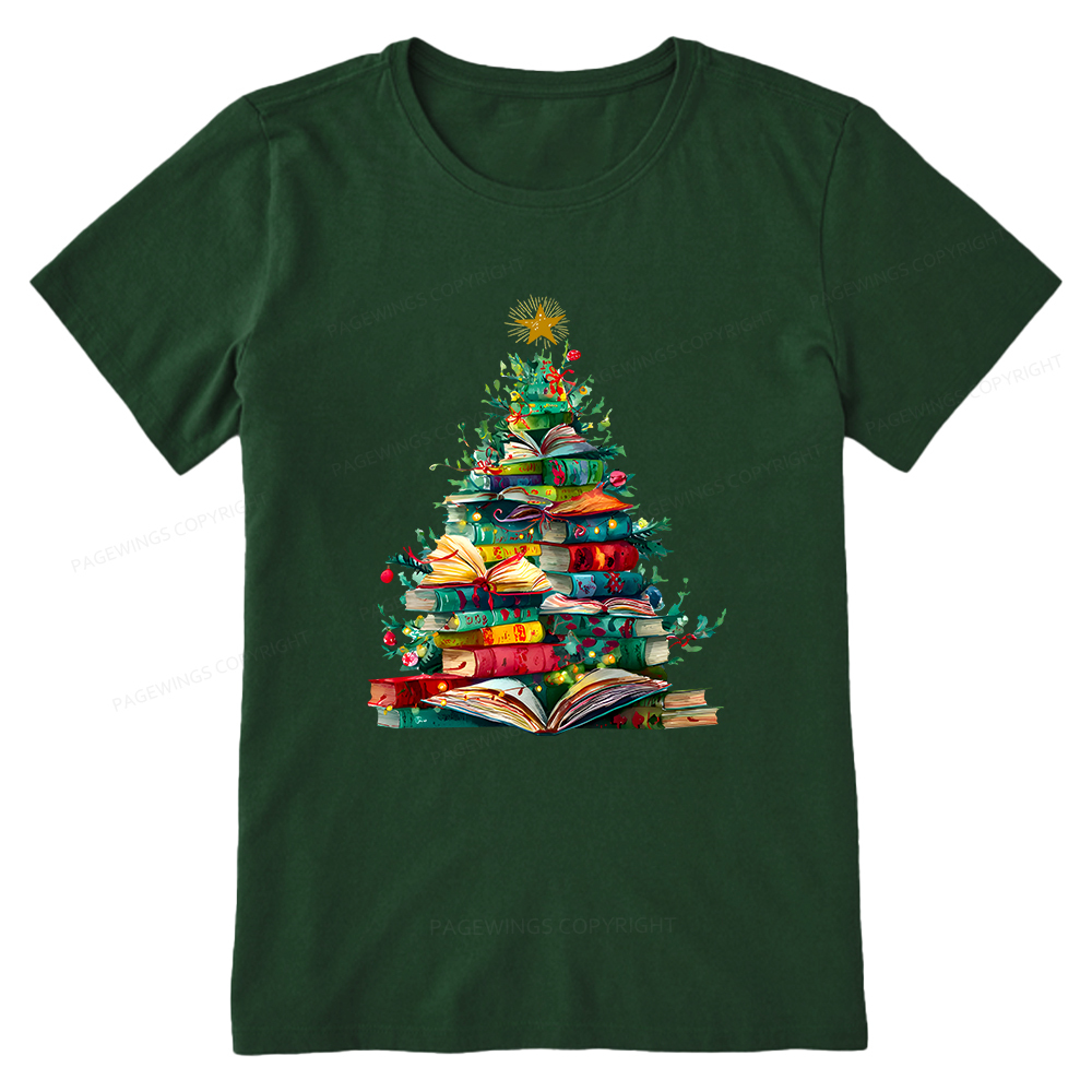 Pagewings Christmas Book Tree Unisex Classic T-shirt