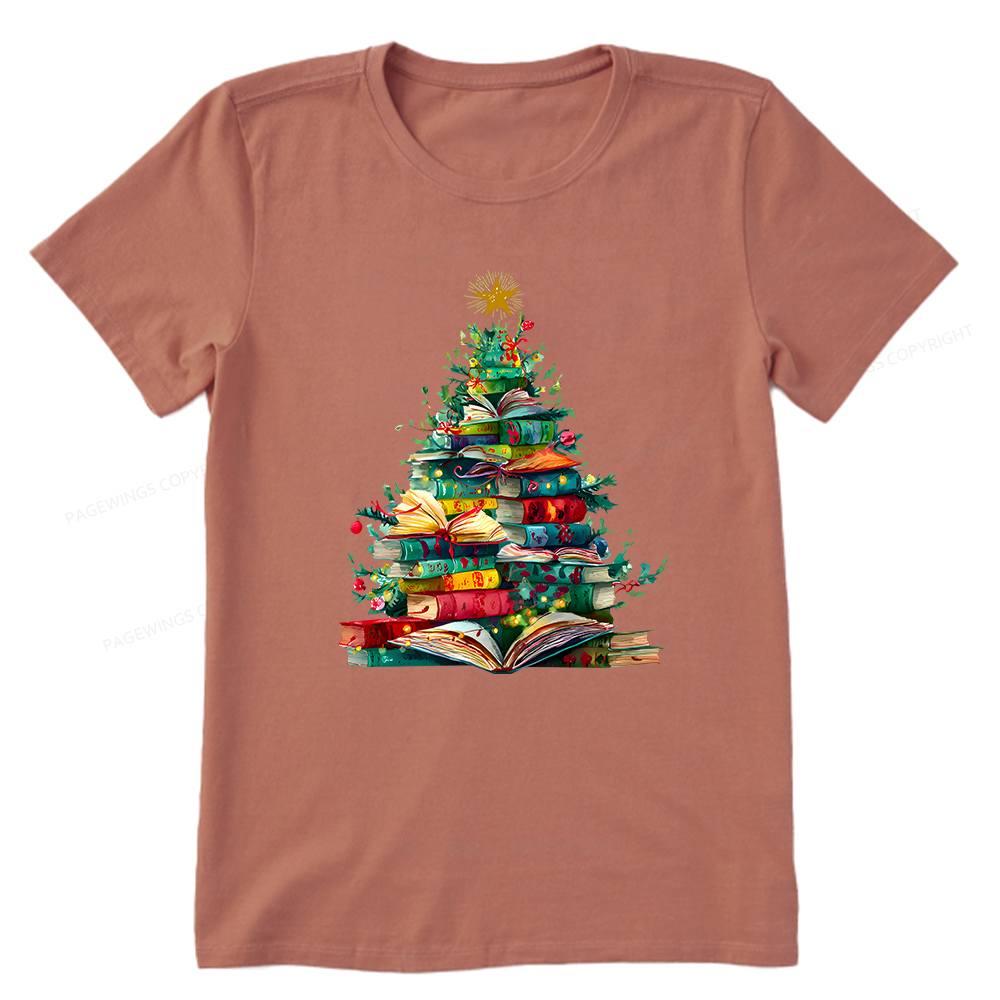 Pagewings Christmas Book Tree Unisex Classic T-shirt