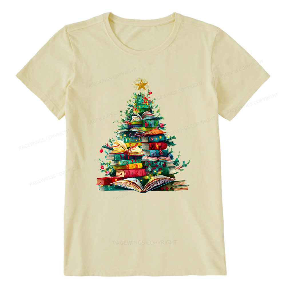 Pagewings Christmas Book Tree Unisex Classic T-shirt