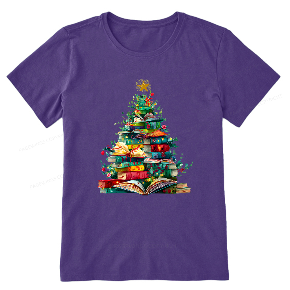 Pagewings Christmas Book Tree Unisex Classic T-shirt