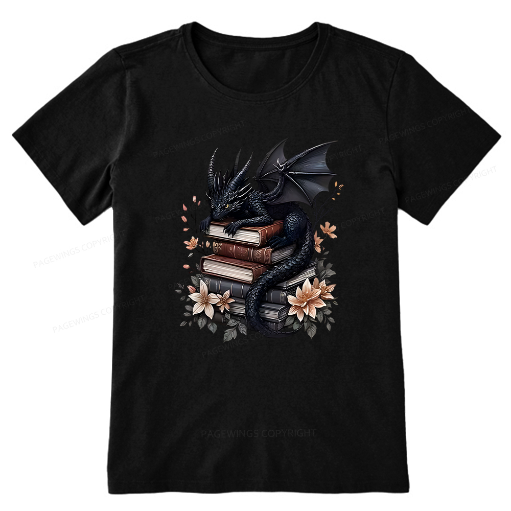 Pagewings Black Dragon Book Unisex Classic T-shirt