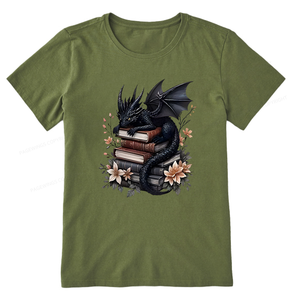 Pagewings Black Dragon Book Unisex Classic T-shirt