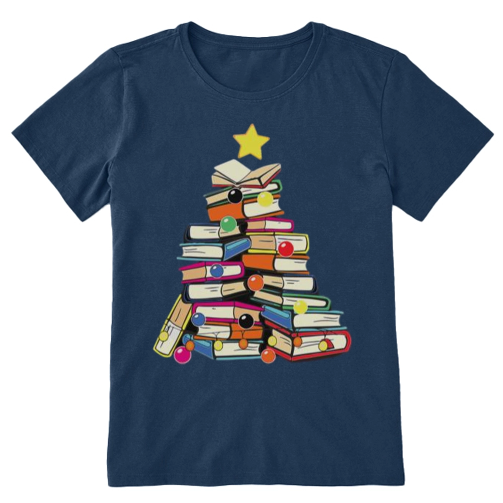 Pagewings Christmas Tree Bookworm Unisex Classic T-shirt