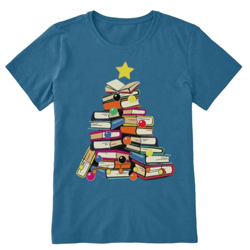 Pagewings Christmas Tree Bookworm Unisex Classic T-shirt